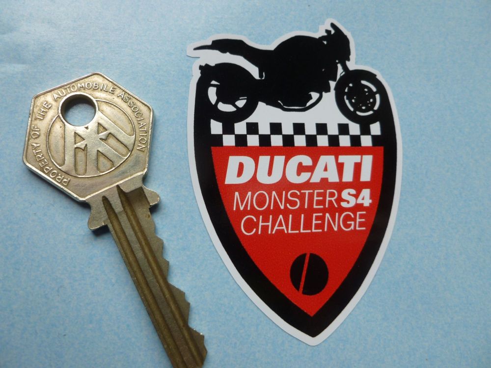 Ducati S4 Monster Challenge Shield Sticker. 3".