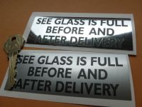 See Glass Is Full Before & After Delivery. Beckmeter M50 Petrol Pump Sticker. 4.25"