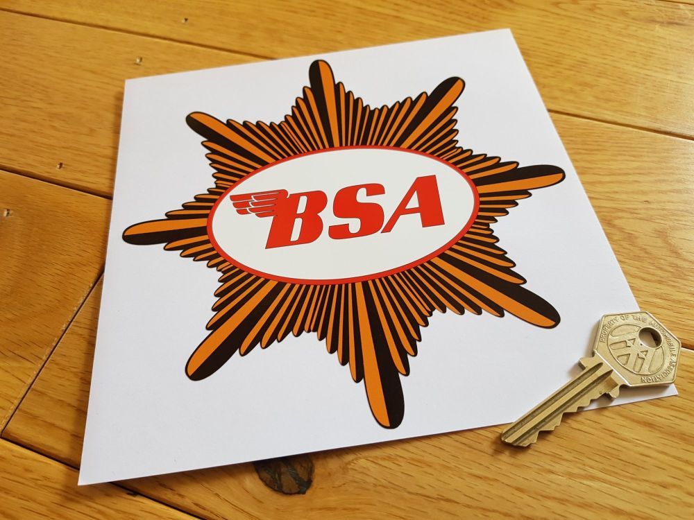 BSA Gold Star Shaped Sticker. 6.5".