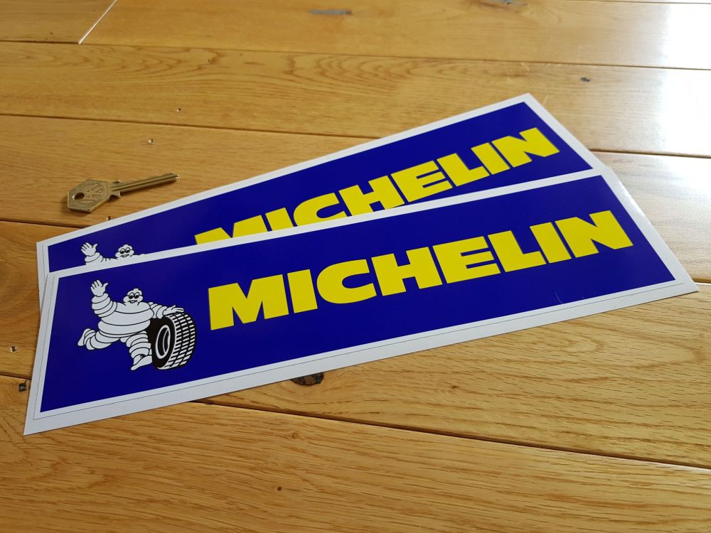 Michelin Text & Bibendum with Wheel Stickers. 11.75
