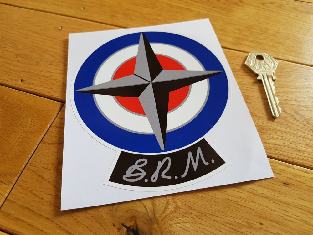 B.R.M British Racing Motors Plainer Logo Sticker. 5.75