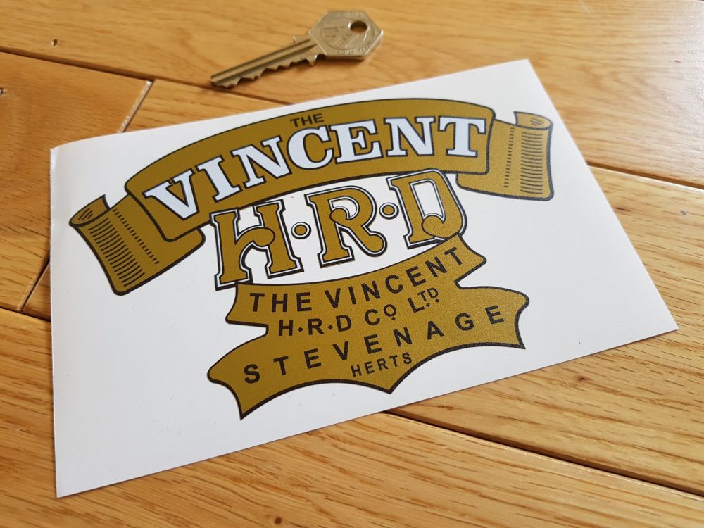 Vincent H.R.D Gold Scroll Sticker. 6