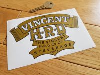 Vincent H.R.D Gold Scroll Sticker - 3.75" or 6"