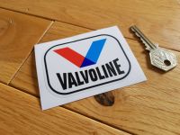 Valvoline Rounded Coachline Logo on Clear Sticker. 80mm.