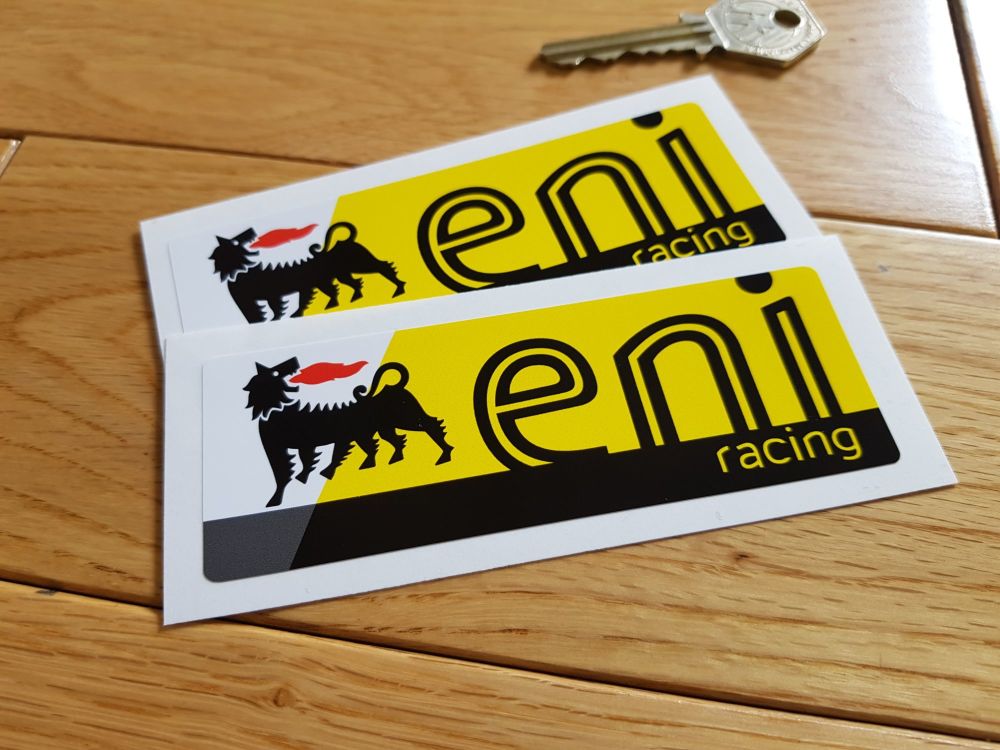 Eni Racing Oblong Stickers. 4.5