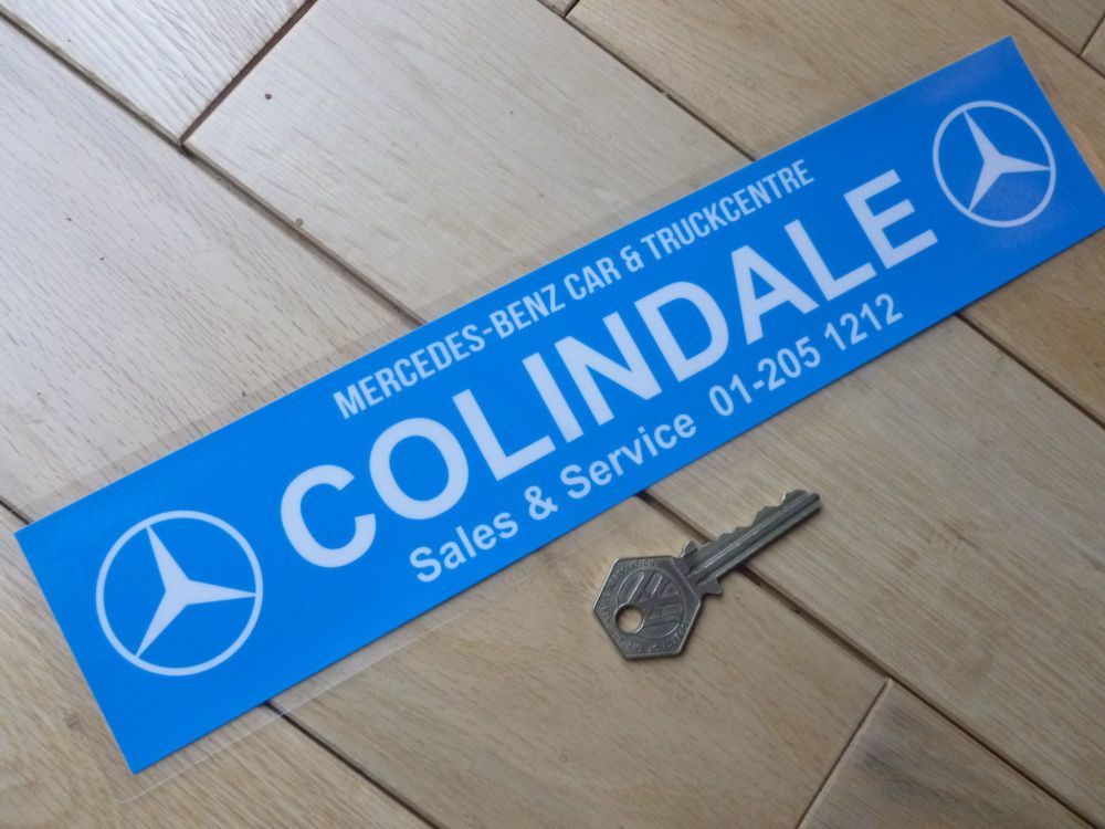 Mercedes Benz Dealer Window Sticker Colindale Car & Truck Centre 12"