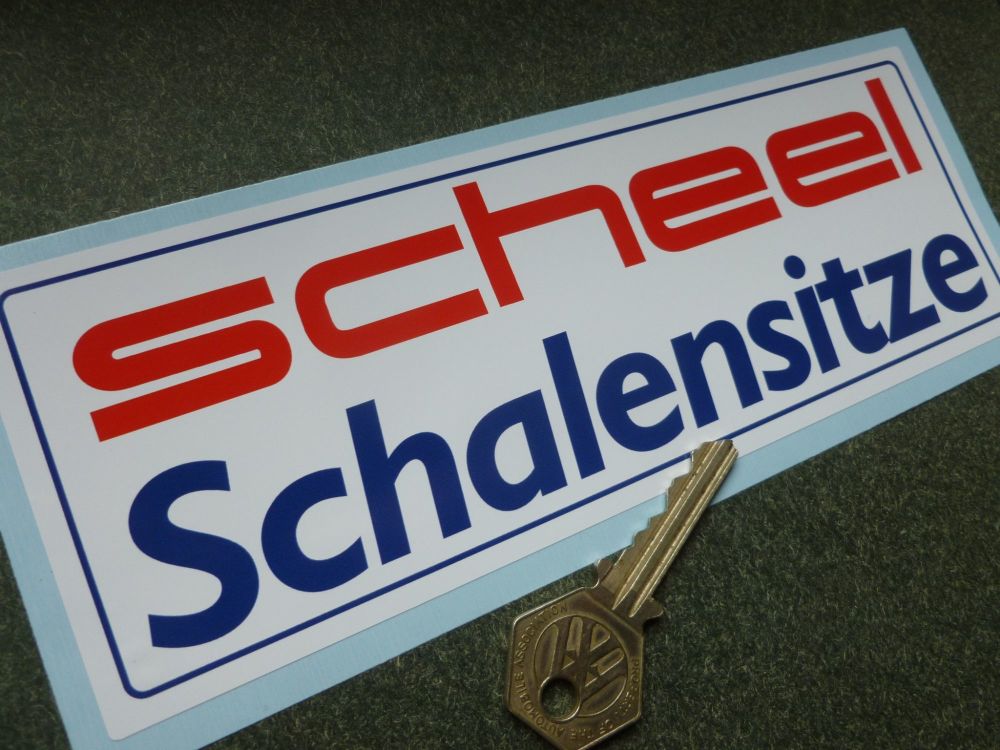 Scheel Schalensitze Oblong Sticker. 8".