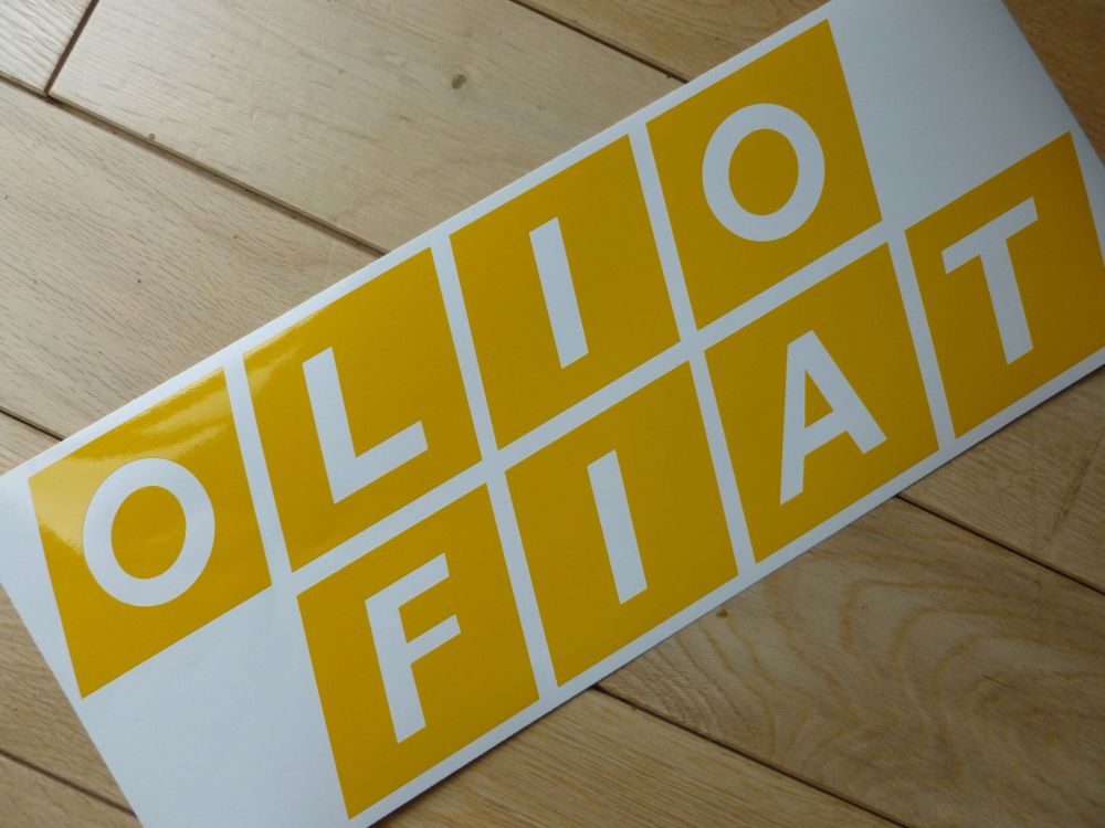 Olio Fiat Cut Vinyl Sticker. 14".