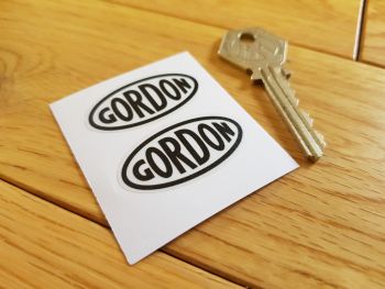 Gordon English Tools Black & Clear Oval Stickers. 40mm Pair.