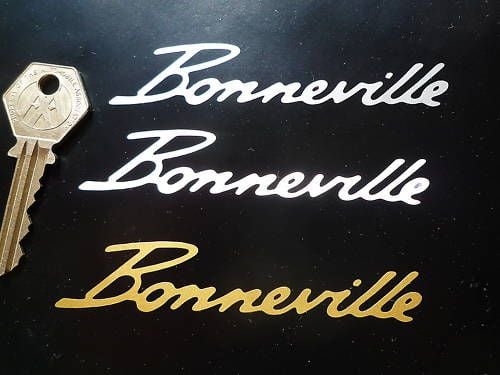 Bonneville Cut Vinyl Text Sticker. 4".