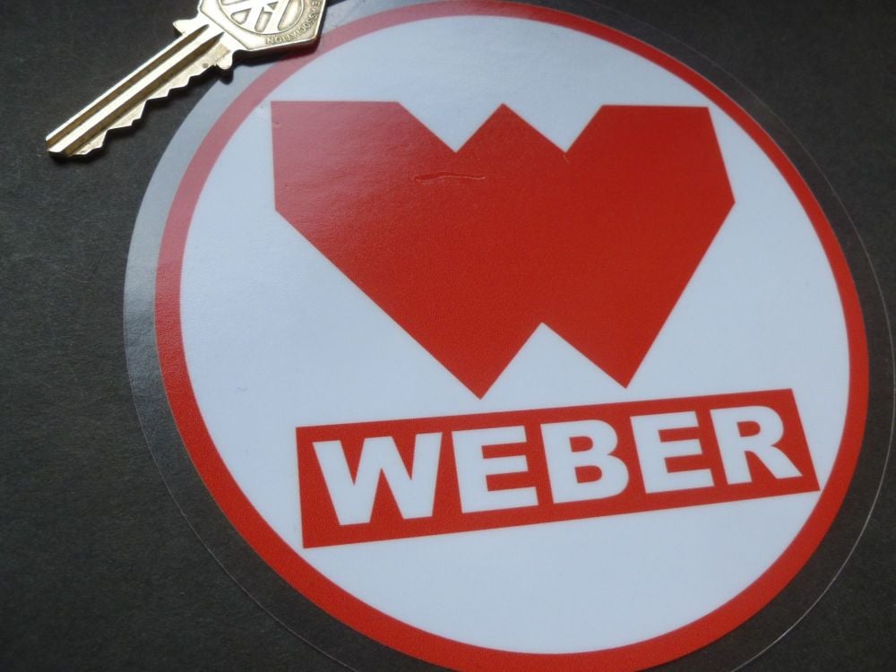 Weber Large Circular Window Sticker. 145mm.