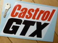 Castrol GTX Slanted Oblong Sticker. 9".