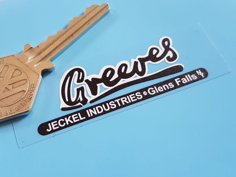 Greeves, Jeckel Industries, Glens Falls, NY, Sticker. 3" or 6".