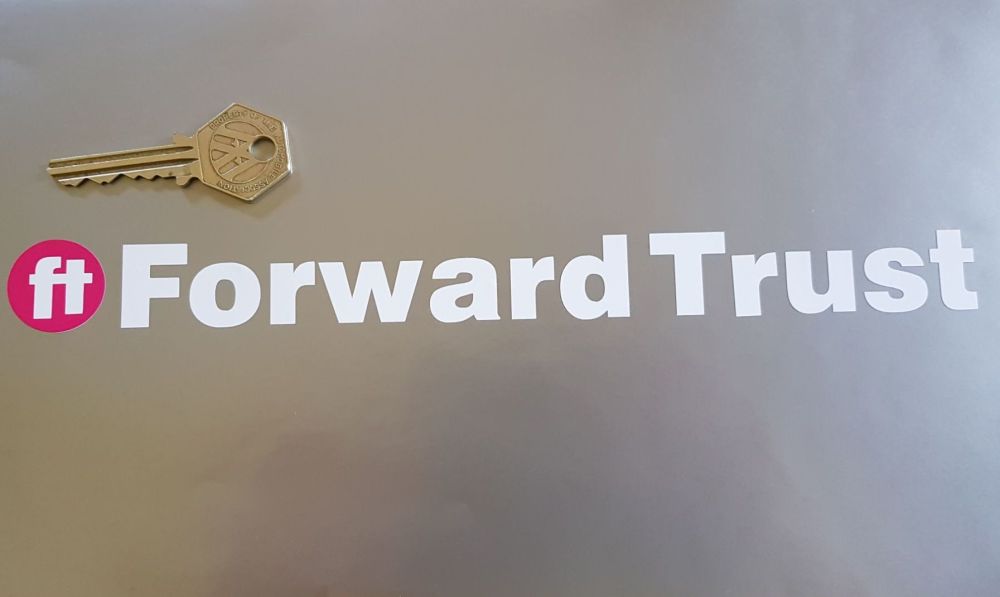 Forward Trust Cut Text Stickers. 10" Pair.