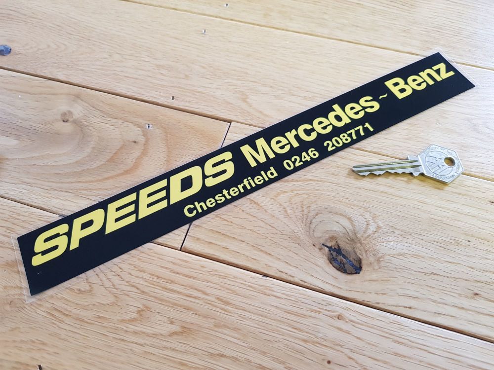 Mercedes Benz Speeds Chesterfield Dealers Window Sticker. 12".