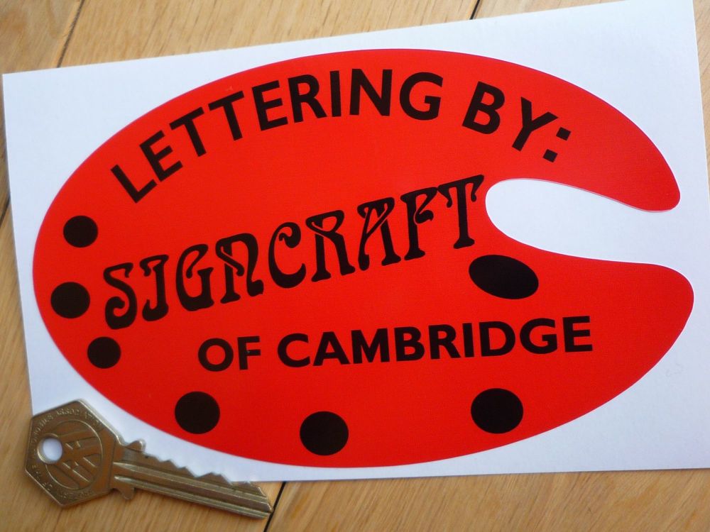 Signcraft of Cambridge Old Style Palette Shaped Sticker. 6