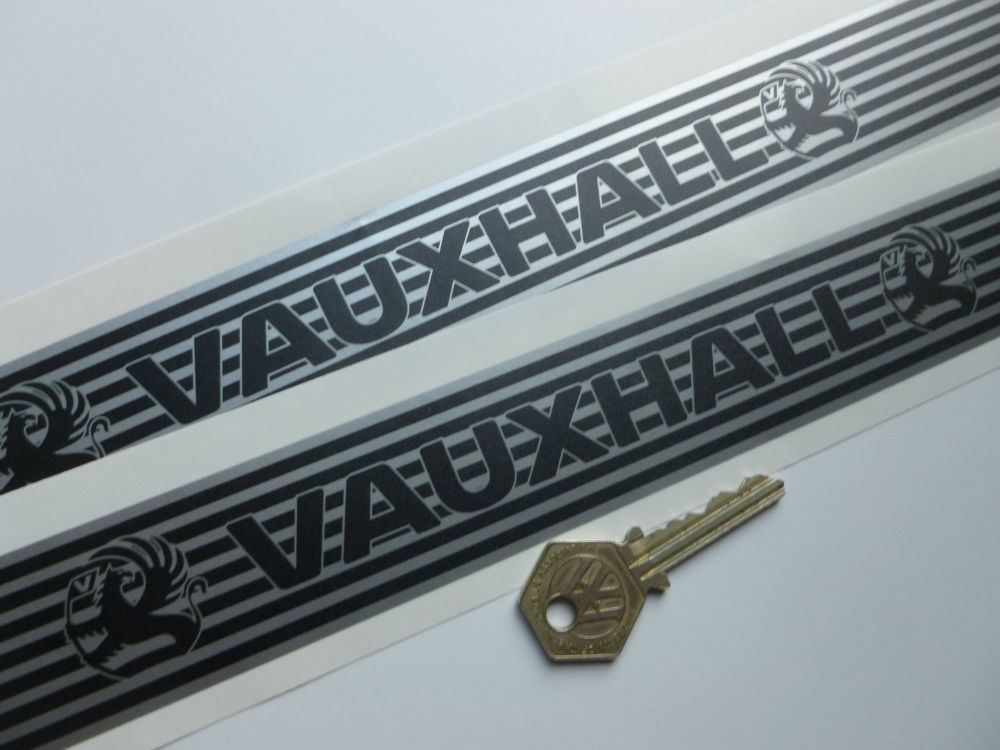 Vauxhall Narrow Kick Plate Protector Stickers. 575mm x 38mm Pair.
