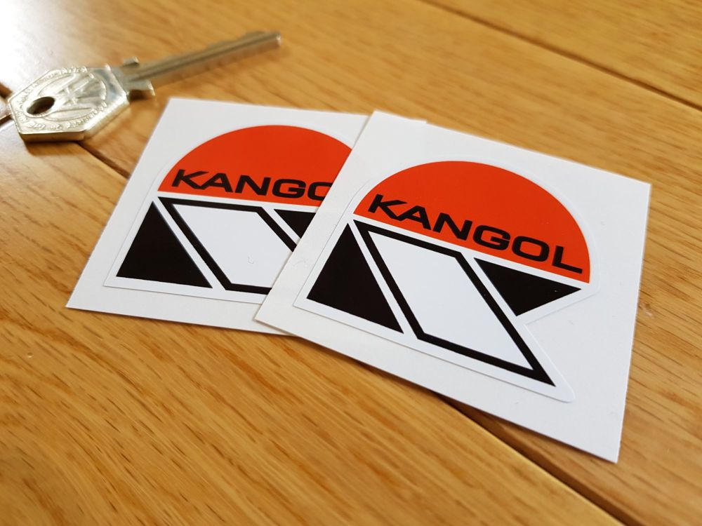 Kangol Shaped Stickers. 1.75" Pair.