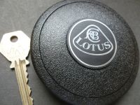 Lotus Self-Adhesive Mountney Mota Lita etc Steering Wheel Badge. Silver or Black. 39mm.