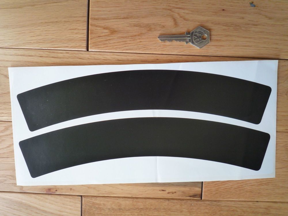 Curved Black Stick on Scooter or Motorcycle Number Plate Backgrounds. Thin 