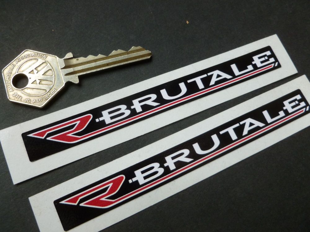 Brutale Oblong Stickers. 4.75" Pair.