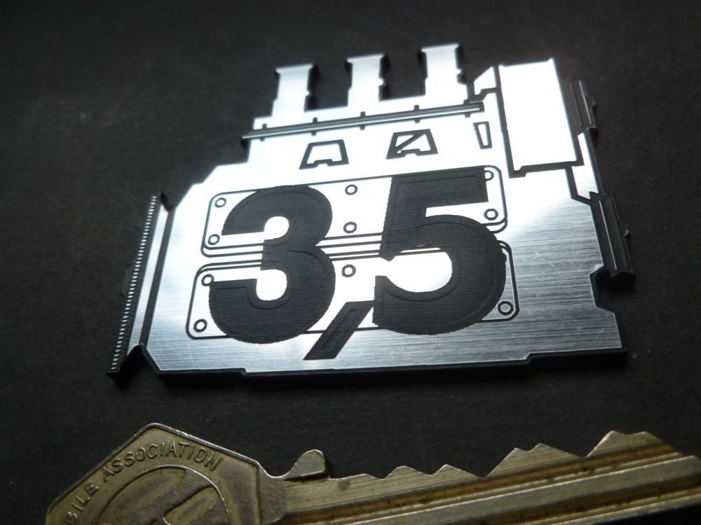 Porsche engine Capacity Laser Cut Self Adhesive Badge 60mm