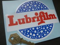 Lubrifilm Oils Sponsors Sticker. Red, Blue & White. 6