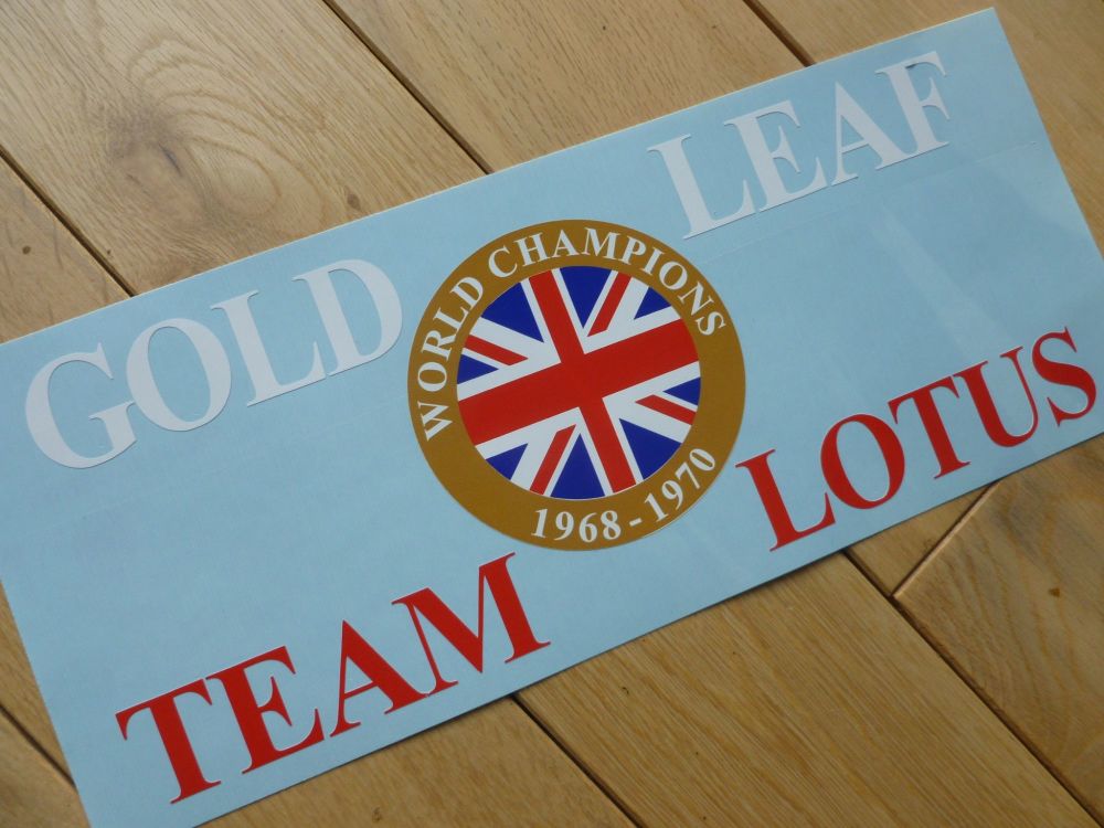 Gold Leaf Team Lotus Cut Vinyl No Background Sticker. 11".