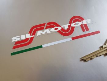 Sil Motor White Text & Italian Flag Sticker - 5" or 6"
