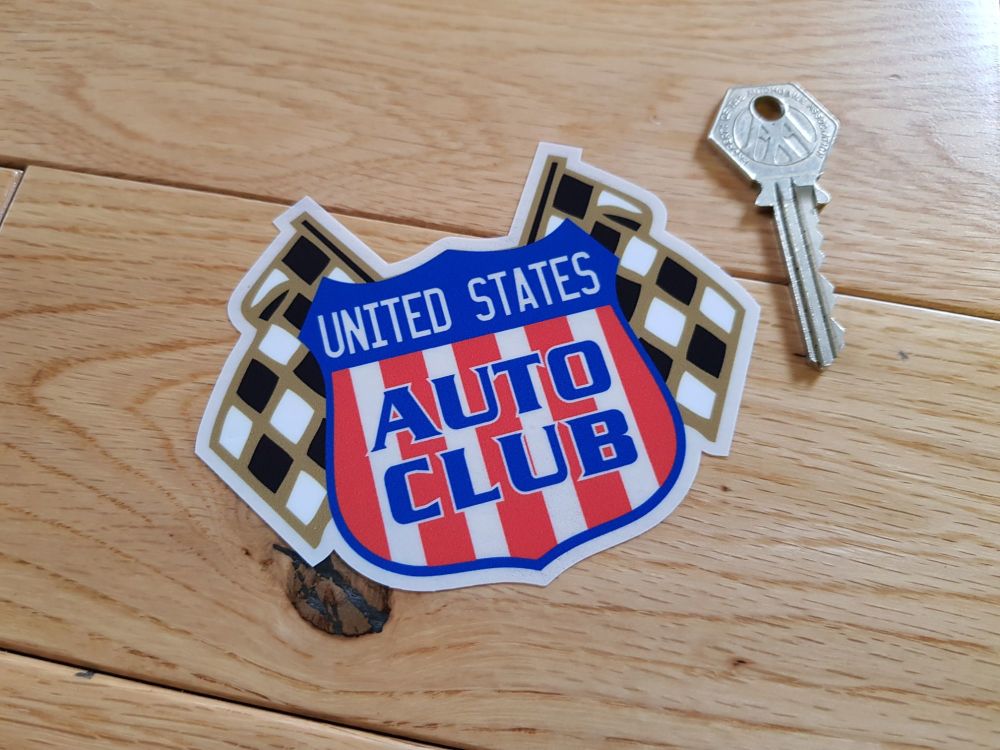 United States Auto Club Window Sticker. 4".