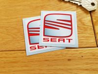 Seat Small Logo Stickers. 2" Pair.