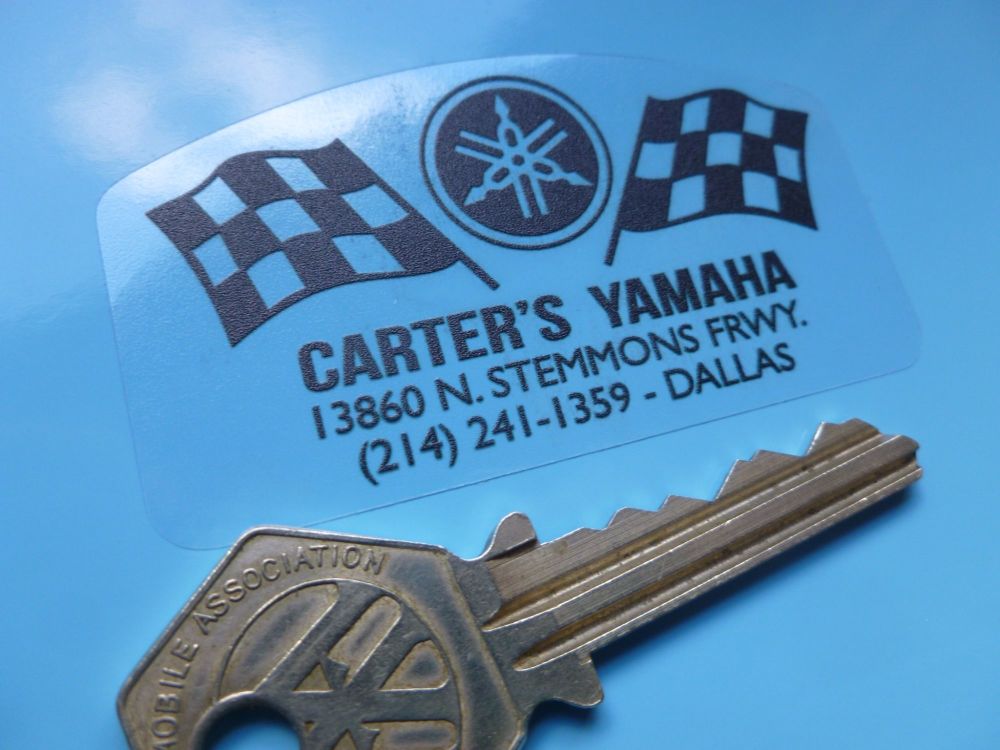 Carter's Yamaha Motorcycle Dealer Sticker. 2.5".
