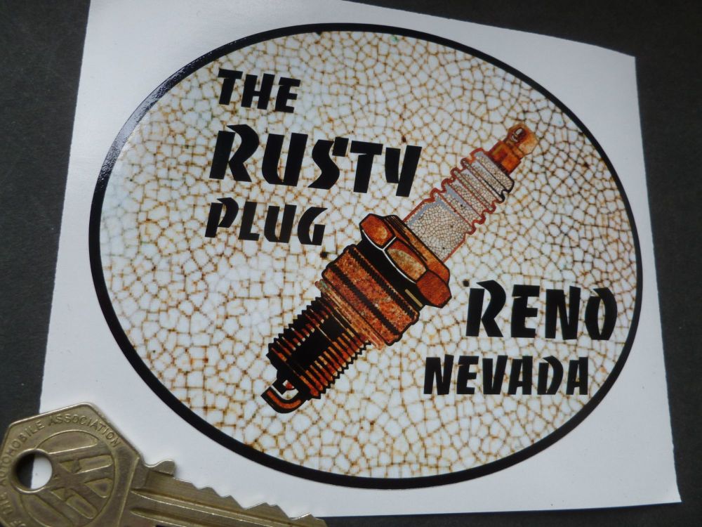 The Rusty Plug Reno Nevada body or window Sticker. 5