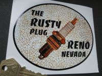 The Rusty Plug Reno Nevada Body or Window Sticker. 5".