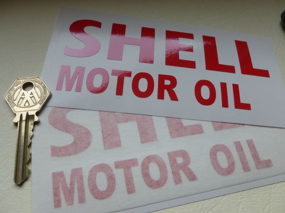 Shell Motor Oil Cut Text Sticker 5.5"