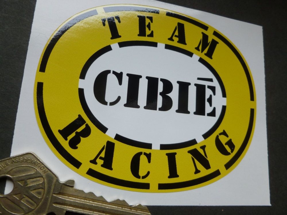 Cibie Team Racing Oval Stickers. 4" Pair.