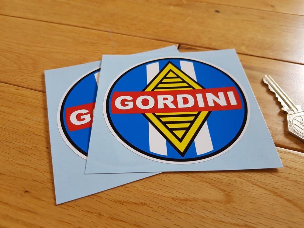 Renault Gordini Round Stickers. 2.5", 4" or 4.5" Pair.
