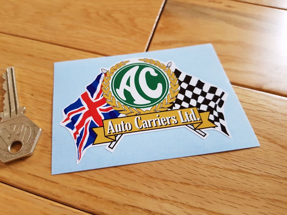 AC Auto Carriers Ltd. Flag & Scroll Sticker. 4