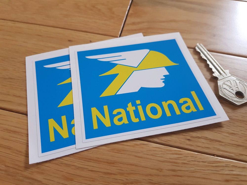 National Benzole Square Stickers. 3.5