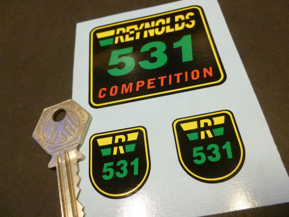 Reynolds 531 Competition Later Style Stickers. Set of 3.