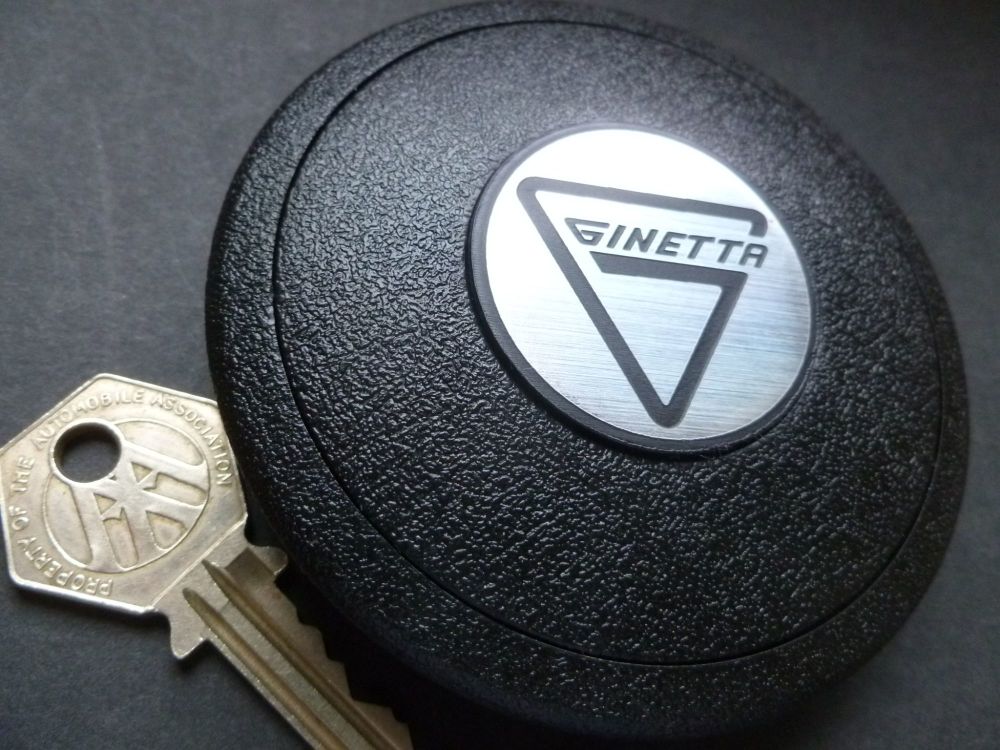 GINETTA Style Self-Adhesive Mountney Mota-Lita etc Steering Wheel Badge. Bl