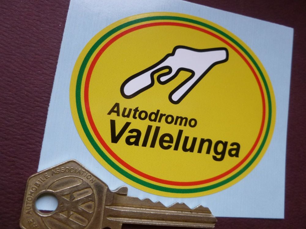 Vallelunga Autodromo Style Italian Circuit Sticker. 3".