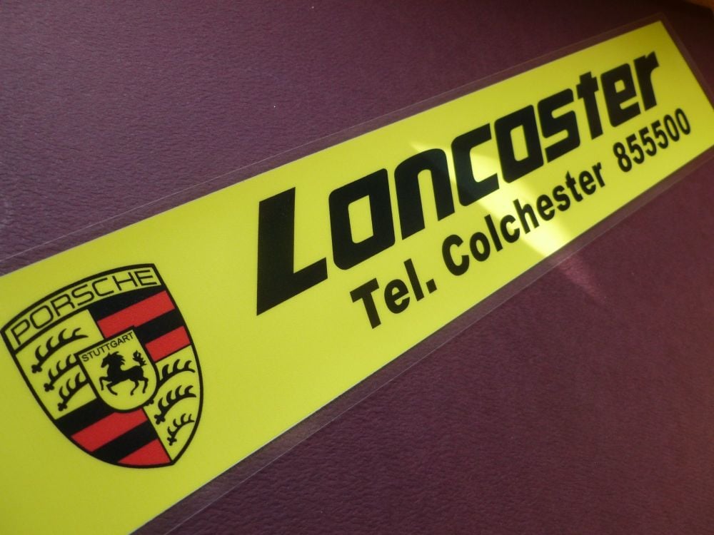 Lancaster Colchester Dealers Window Sticker. 10.5".