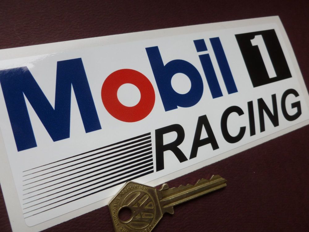 Mobil One Racing Oblong Sticker. 7".