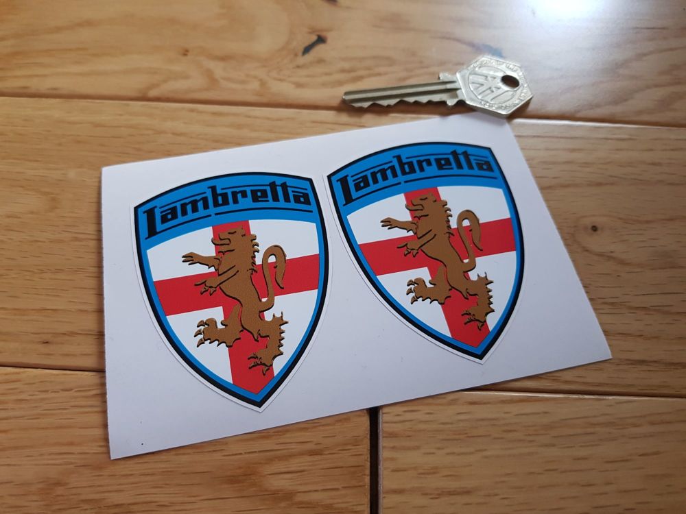 Lambretta Coloured Shield Stickers. 3
