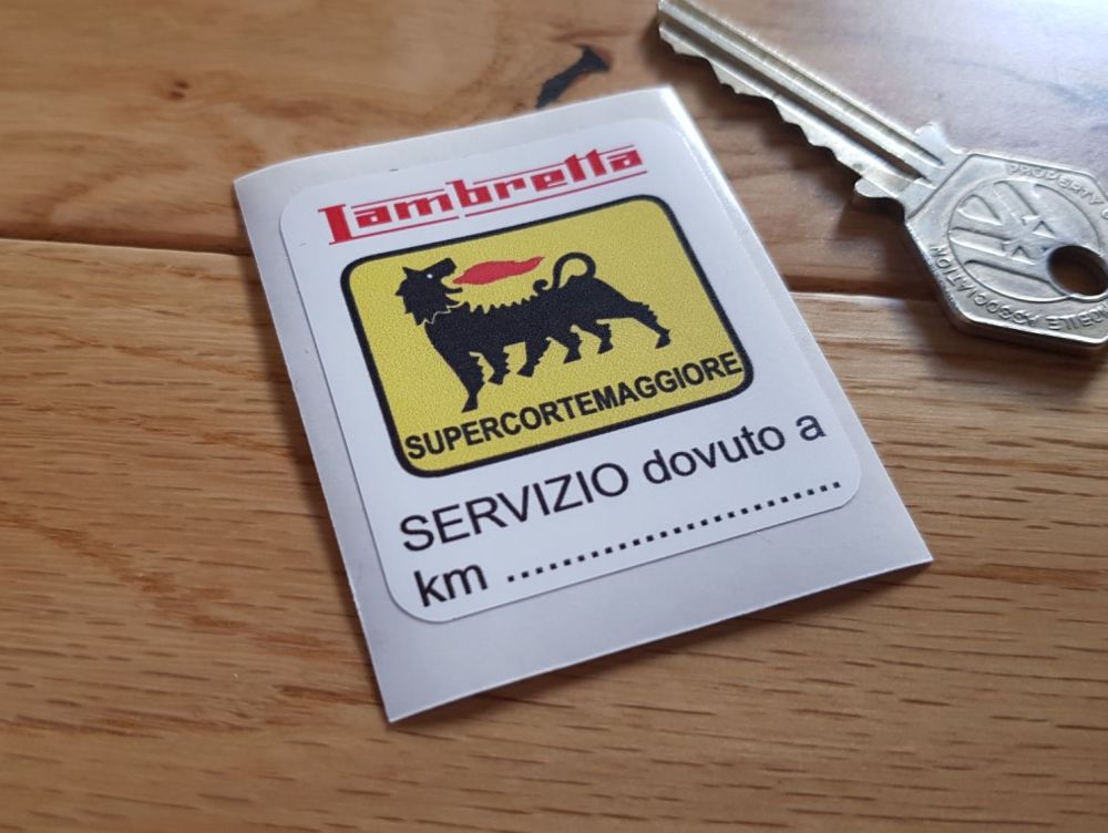 Lambretta Supercortemaggiore Service Sticker. 2