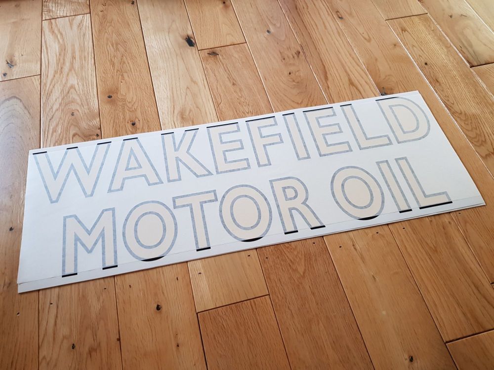 Castrol Wakefield Motor Oil Cut Text Sticker. 24