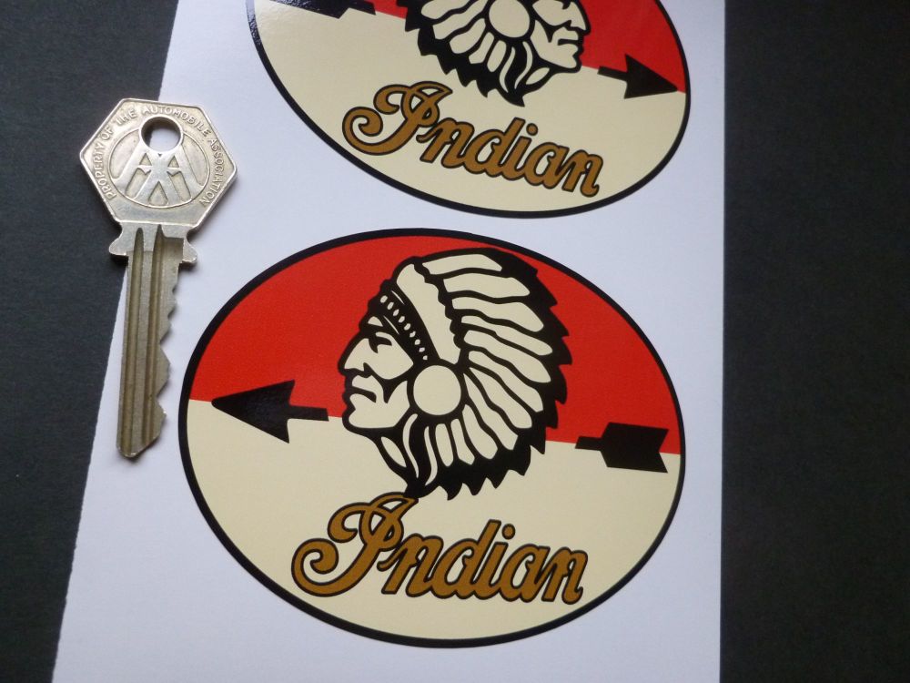 Indian Chief Oval Shaped  Stickers  4