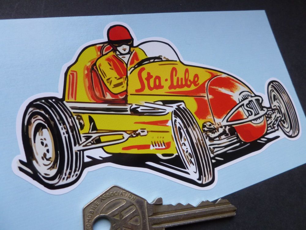 STA-LUBE USA Midget Racing Car Sticker. 5.5
