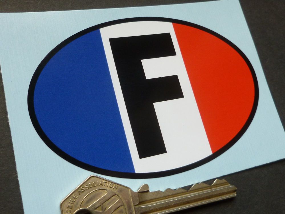 F  France Tricola style ID Plate Sticker  92mm